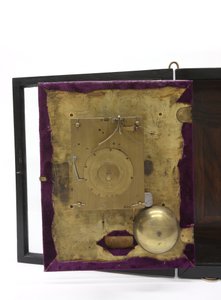 Kadranın arkası ve masa saatinin hareketi, c.1660 (ahşap ve pirinç)
